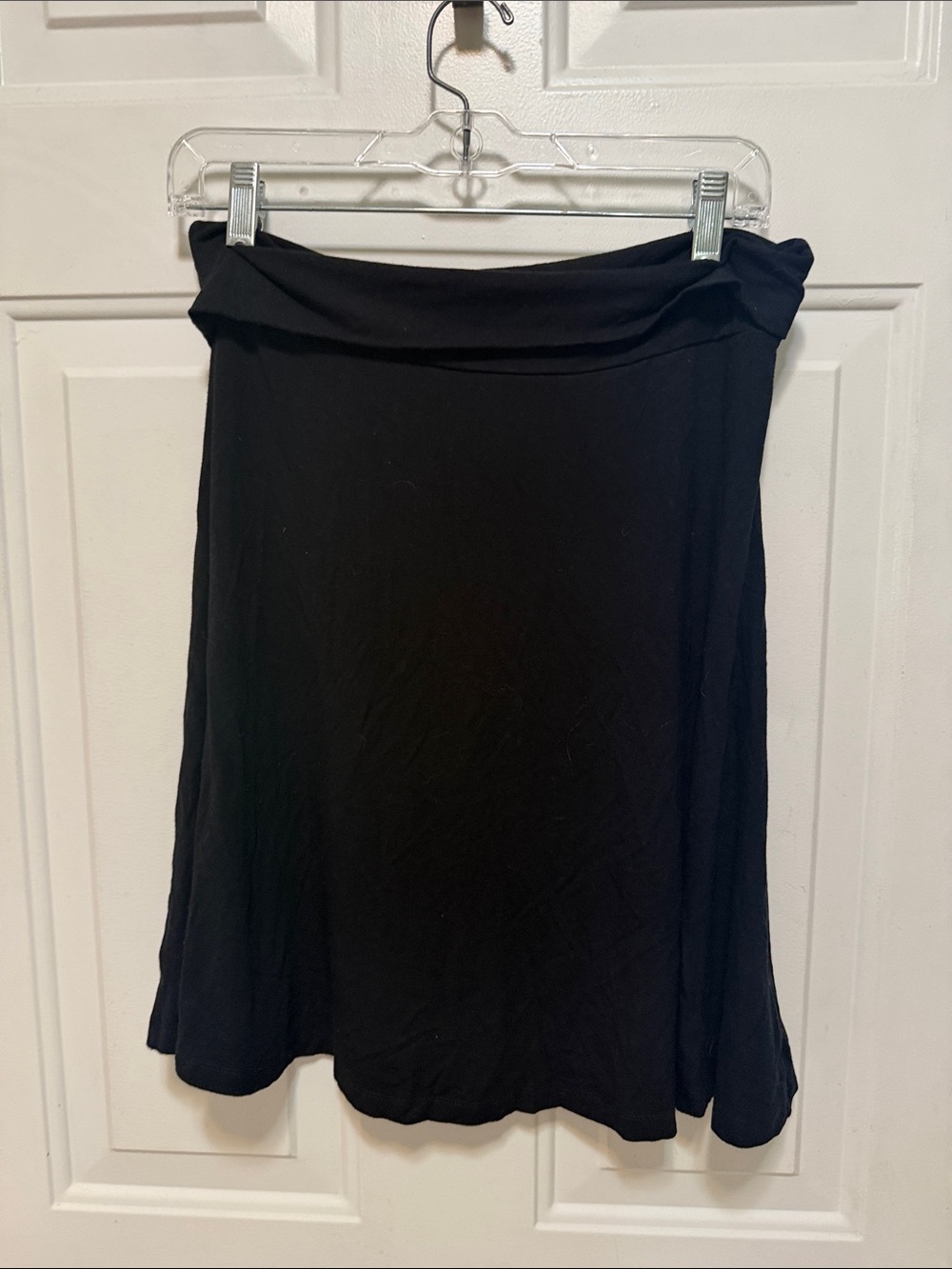 GAP Black Fold-Over Waist A-Line Skirt